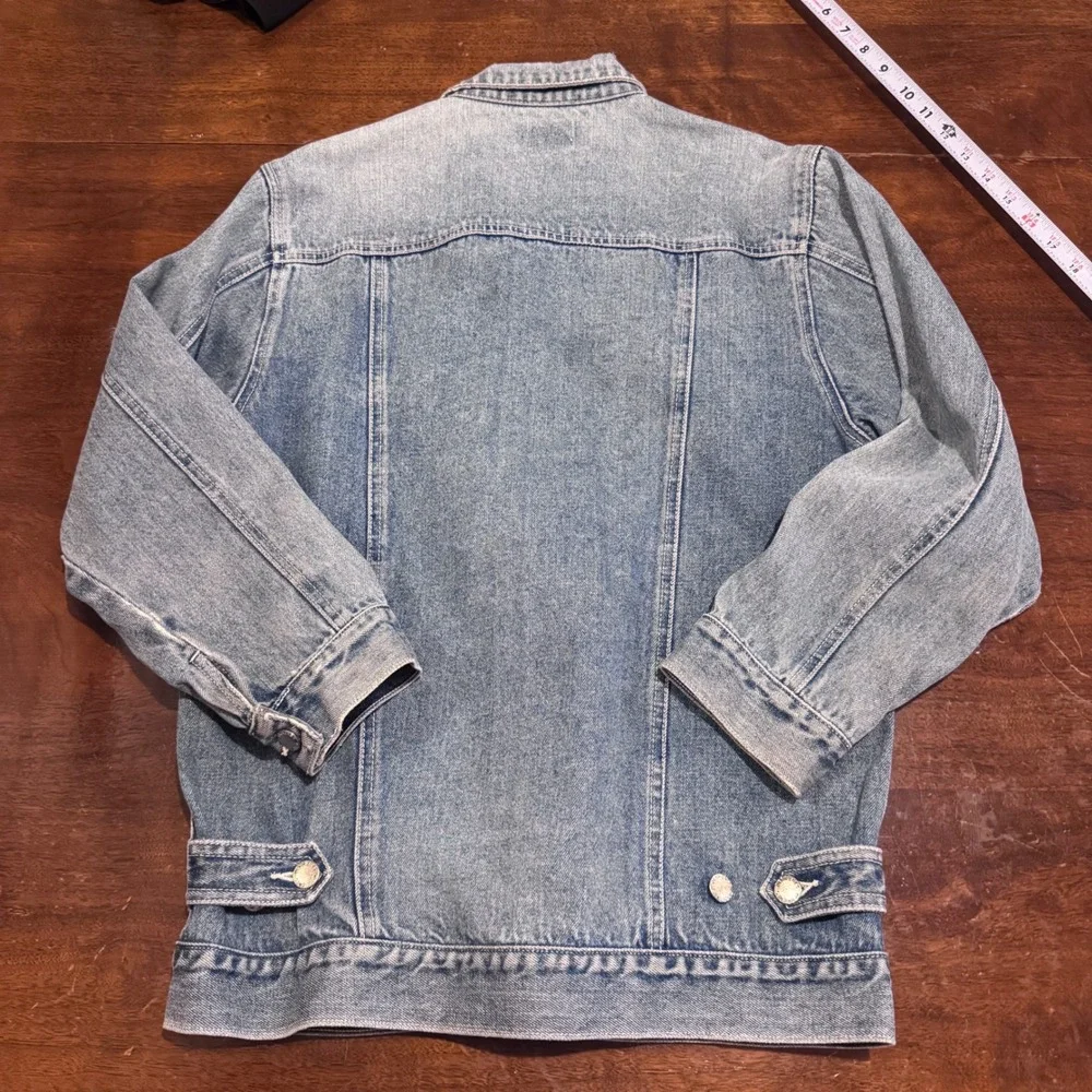 Derrieres Vintage Light Wash Denim‎ Trucker Jacket Mens Blue Jean Coat XL